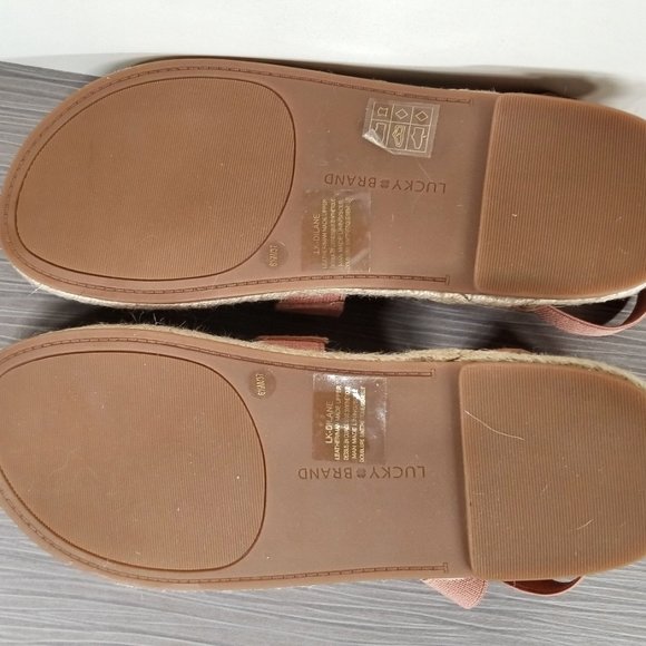 Lucky Brand Dilane Sandals, Canyon Clay Embossed Nubuck, Womens Size 6.5 M / 37 - Picture 10 of 11